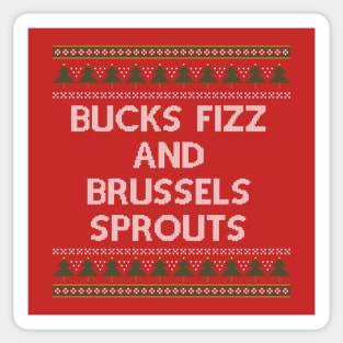 Bucks Fizz and Brussels Sprouts - Christmas Knit Sticker